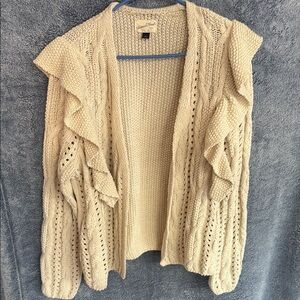 Universal Thread Cream Textured Knit Cardigan Sweater